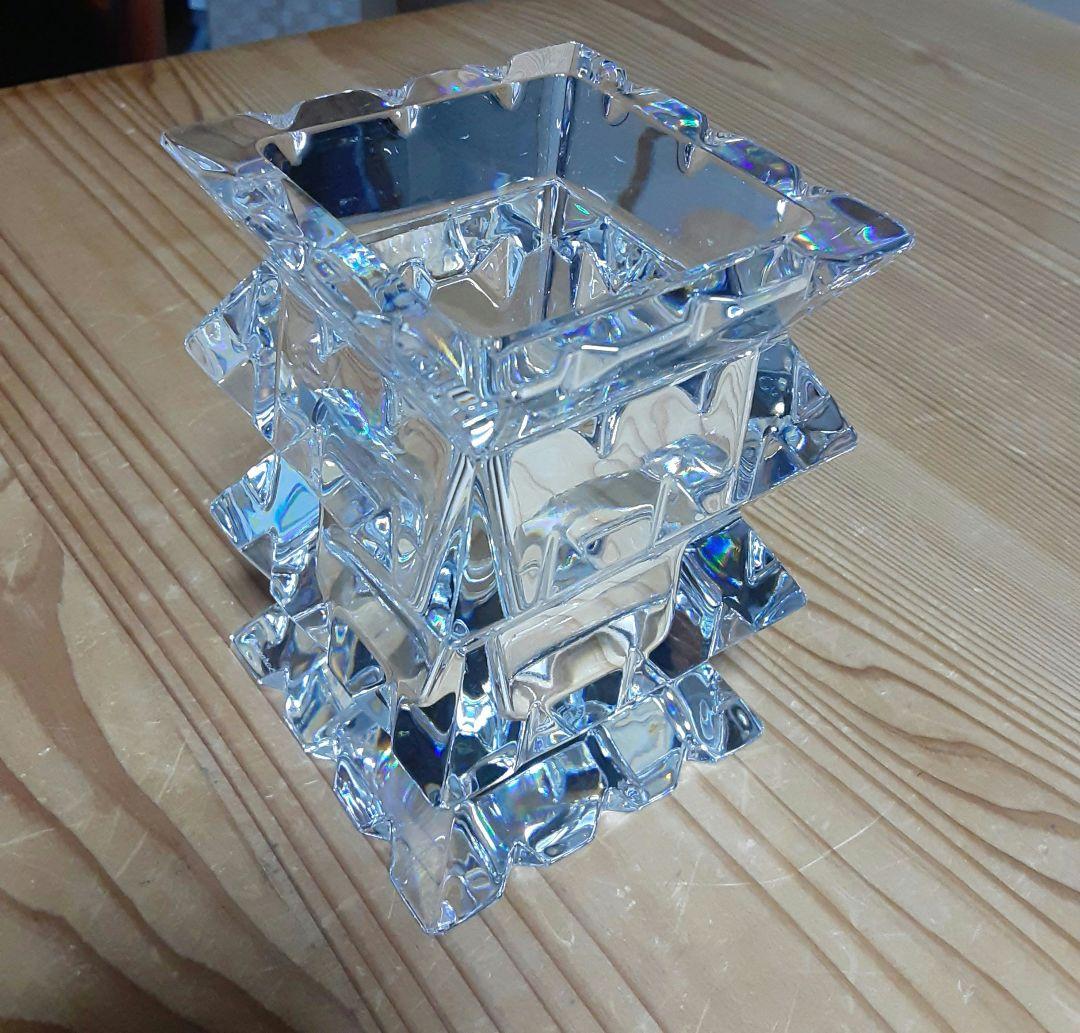 バカラ　アルルカン　花瓶　クリスタルガラス