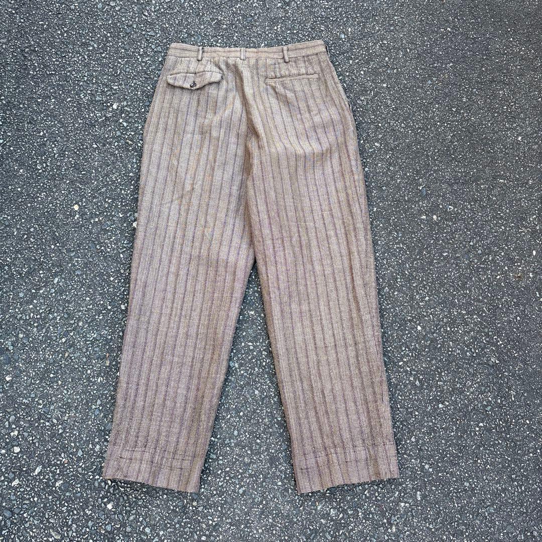 田中オム コムデギャルソン オム ストライプ セットアップ 00s ブラウン