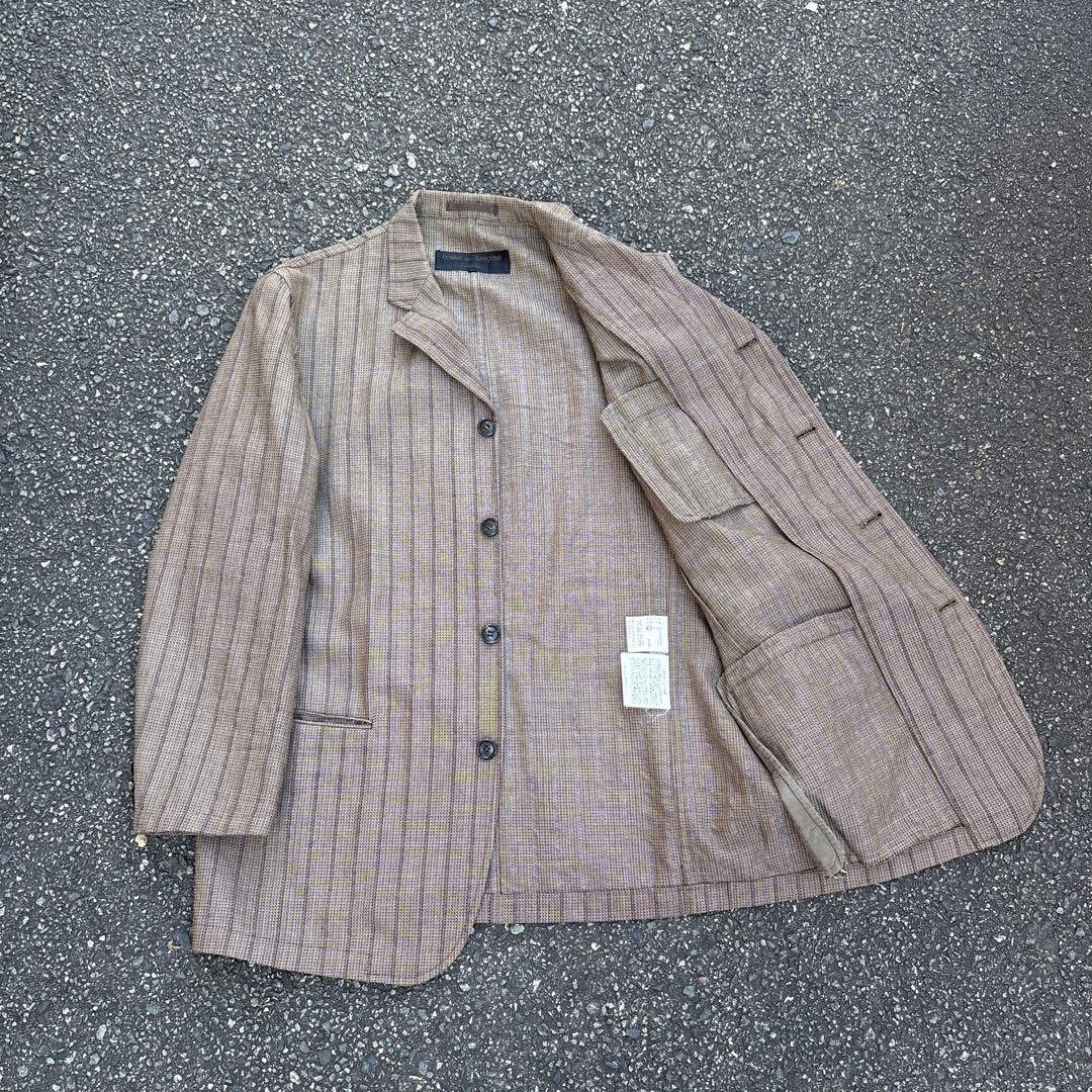 田中オム コムデギャルソン オム ストライプ セットアップ 00s ブラウン