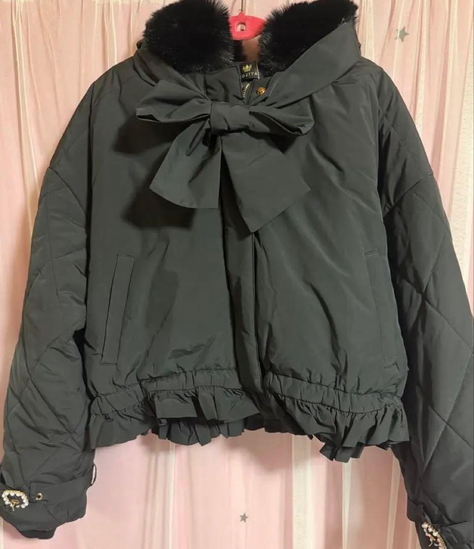 ロジータ アウター BIGリボン中綿ブルゾン