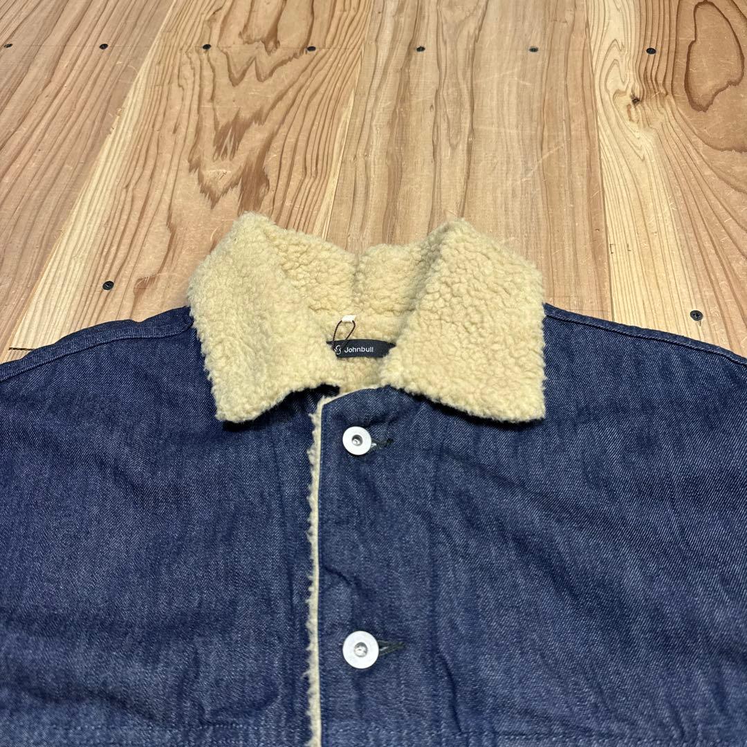 新品 JOHNBULL ジョンブル　裏ボアジャケット デニムジャケット FREE