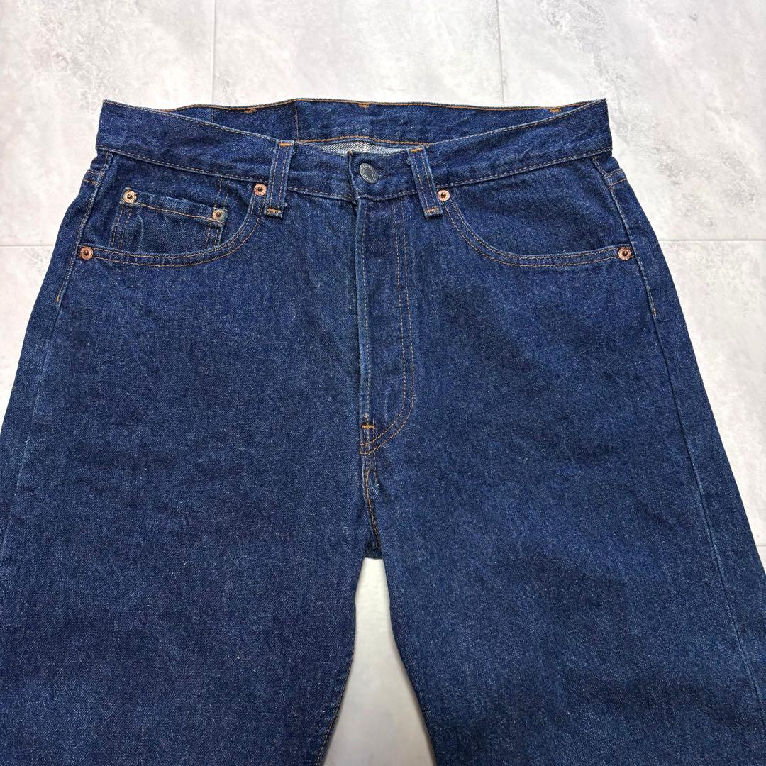 【80s】濃紺 リーバイス 501 ハチマル ナイロンフットボタン USA製