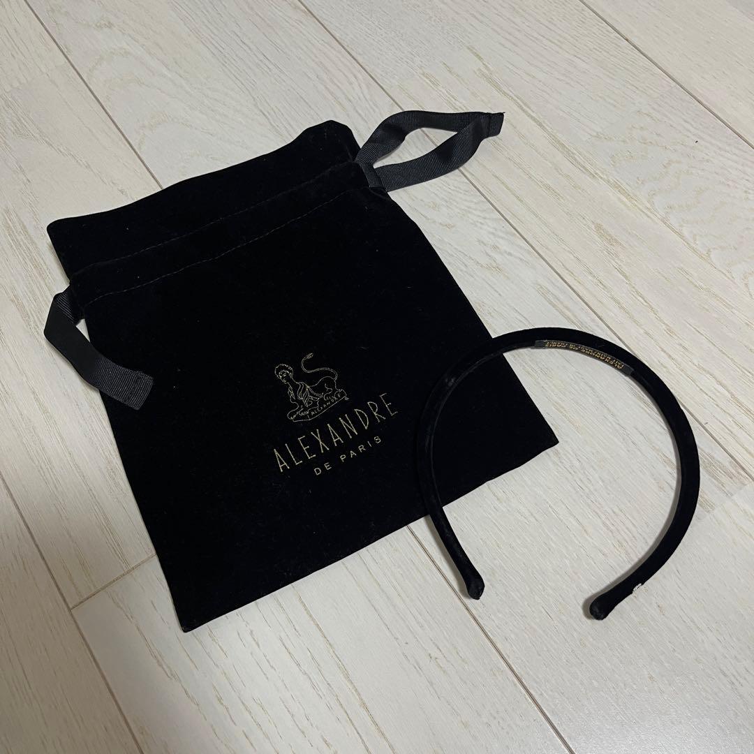 ALEXANDRE DE PARIS ヘアカチューシャ ブラック