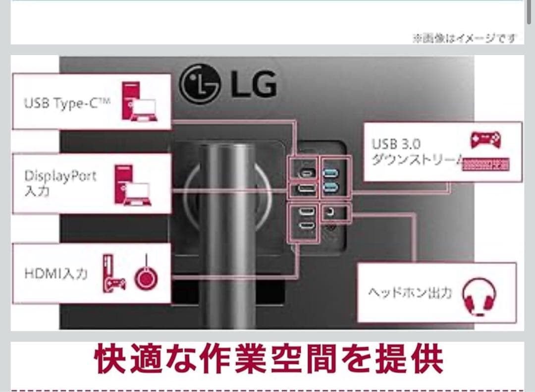 LG ウルトラワイドモニター 34WR55QC-B / 34インチ