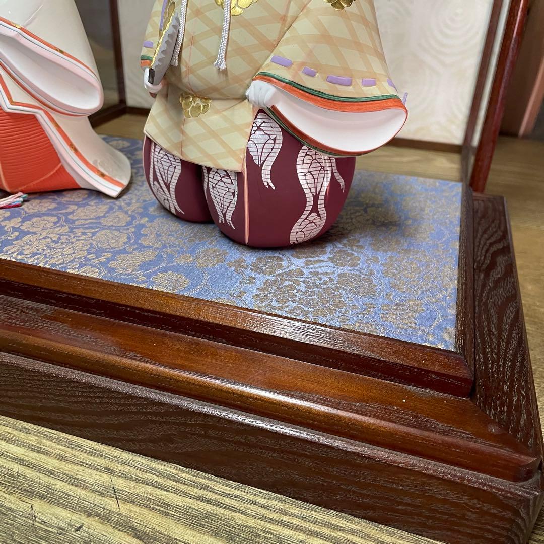 雛人形　お殿様　2体セット　ガラスケース　和　日本　日本人形　高御座