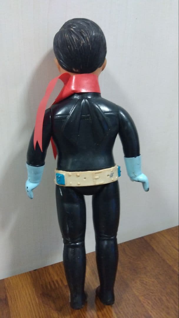 【希少一本ライン】旧バンダイ 仮面ライダー 面取れソフビ 2号 中期おたふく顔