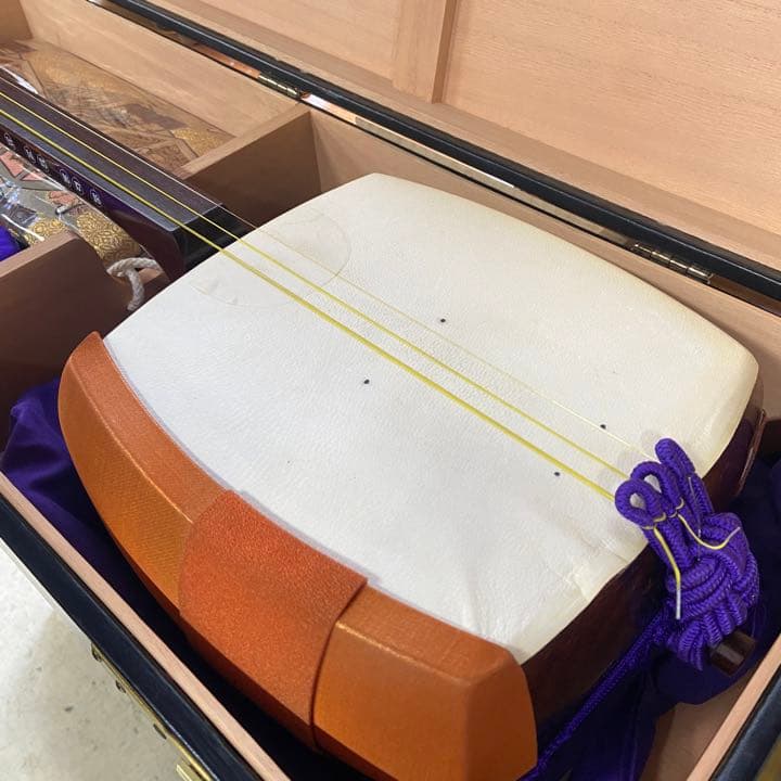 【高級】三味線　金細　紅木　極上品　撥　地唄