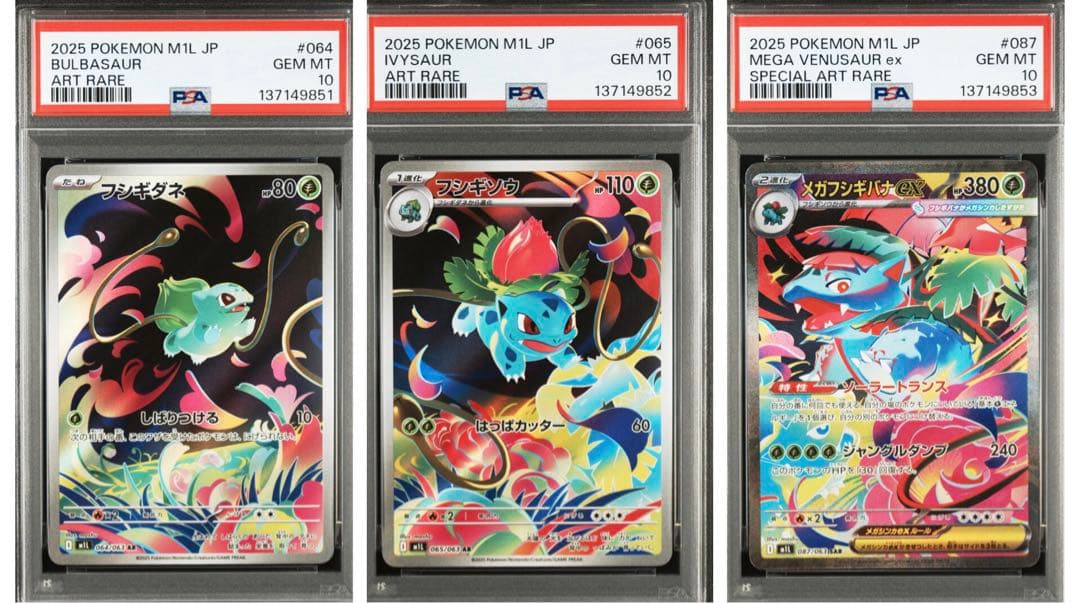 【PSA10】フシギダネ フシギソウ メガフシギバナex SAR 3連番