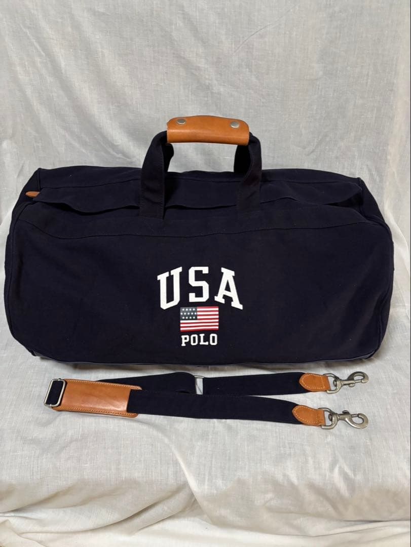 極美品　ポロラルフローレン　キャンバスボストンバッグ