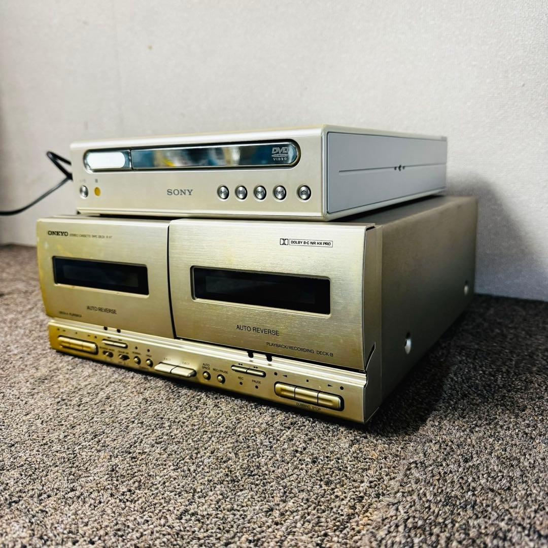 D61 オンキヨー ダブルカセットデッキ ソニー DVDプレーヤー セット売り！