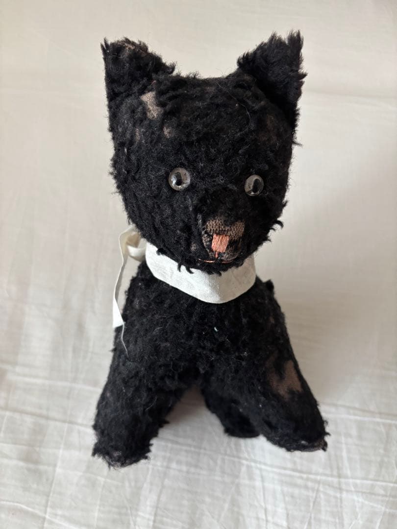 フランスアンティーク 黒猫 ぬいぐるみ ねこ くま テディベア