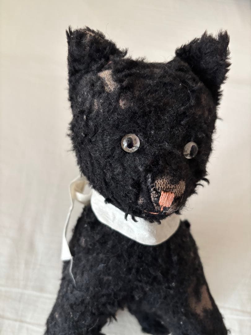フランスアンティーク 黒猫 ぬいぐるみ ねこ くま テディベア