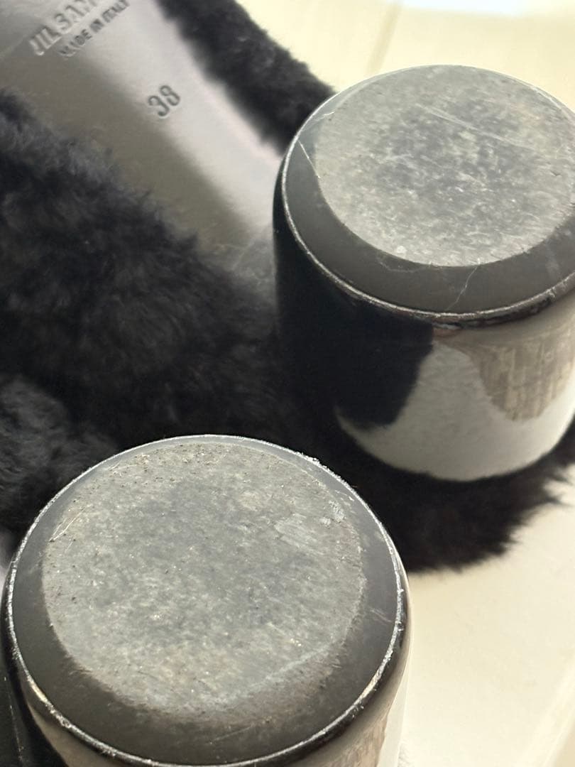 【35XXXV】JIL SANDER ボアミュール　size38ブラック