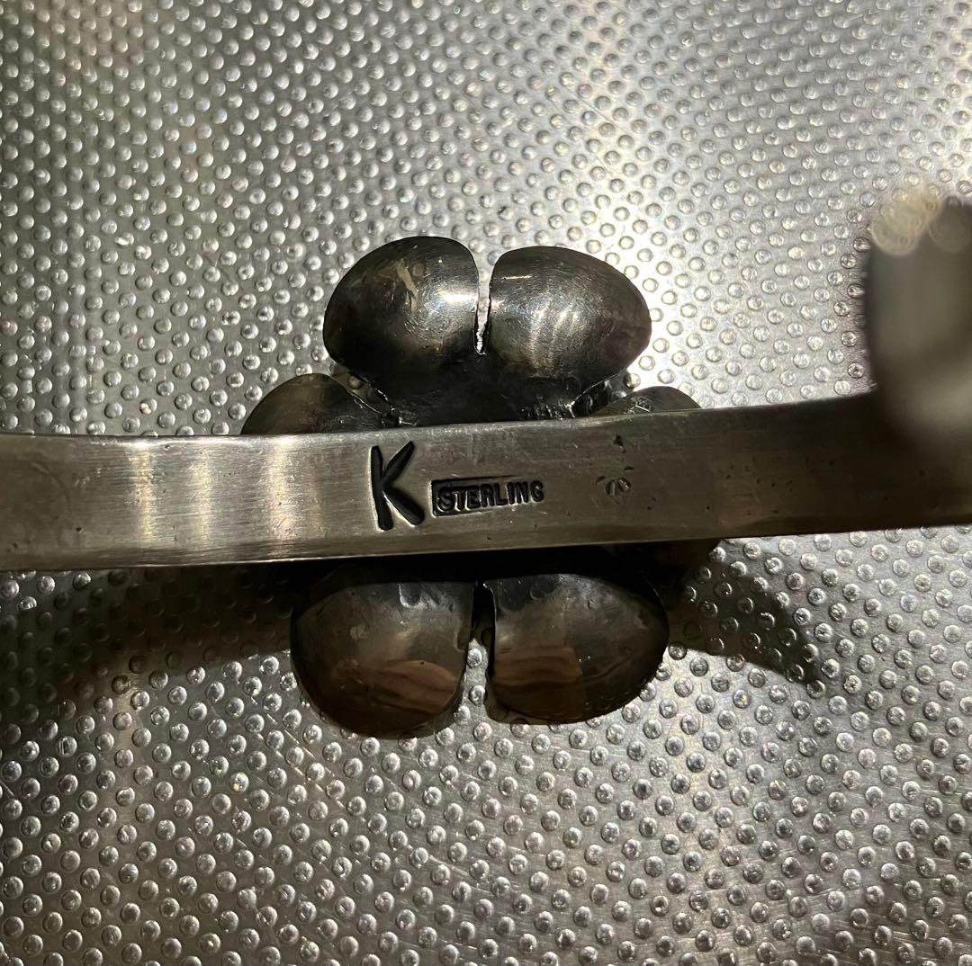 ピヨ様売約済　ビンテージ ナバホ STERLINGSILVER バングル 花