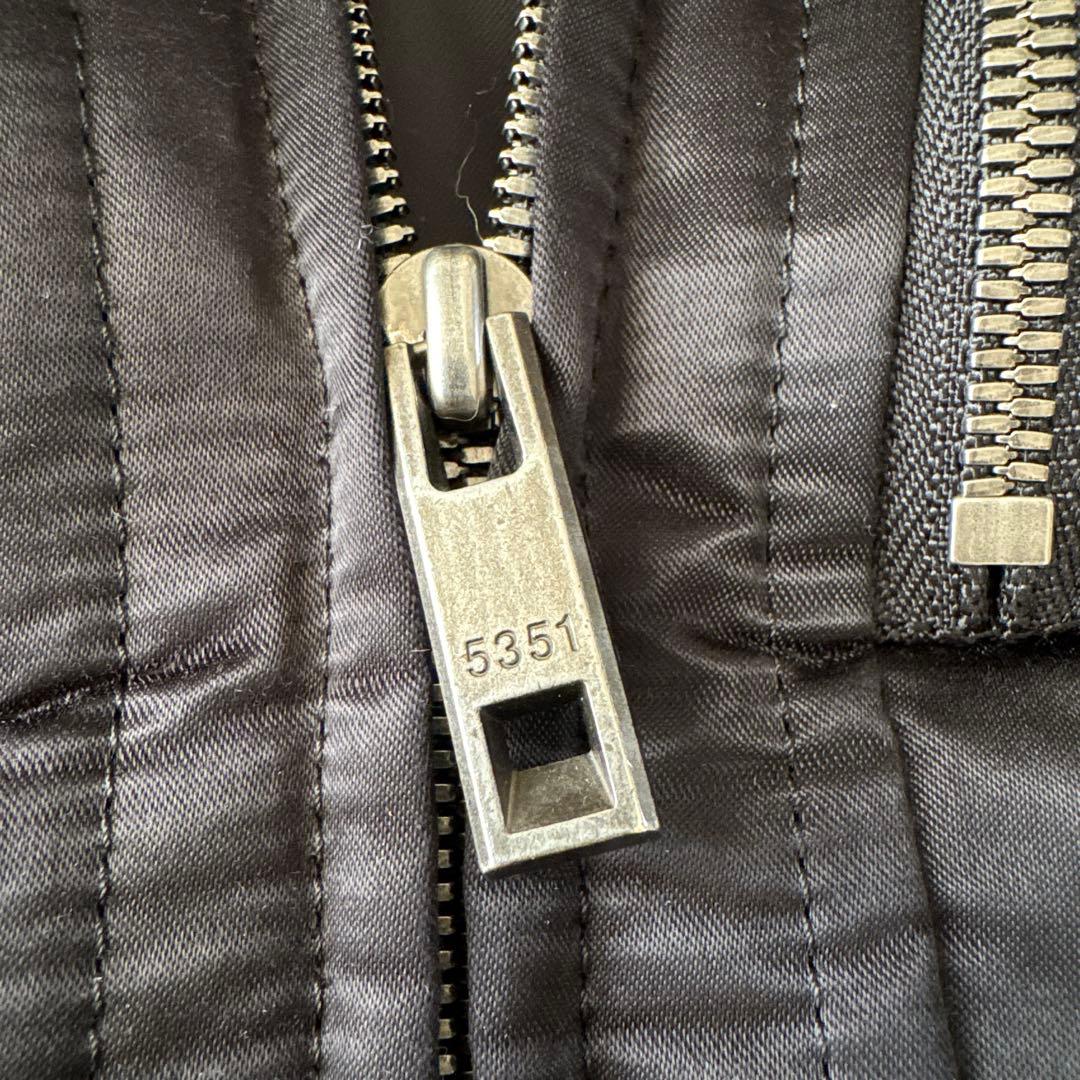 5351 Pour Les Hommes ダウンベスト　ラクーンファー　フード黒