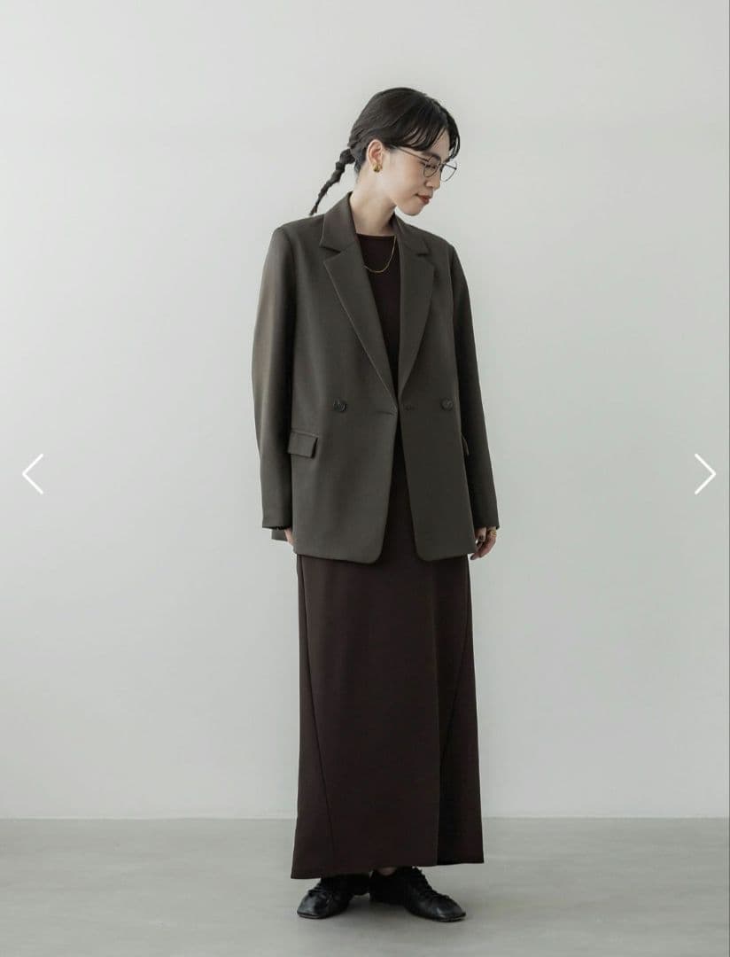 crewre ダブルテーラードジャケット olive brown サイズ1