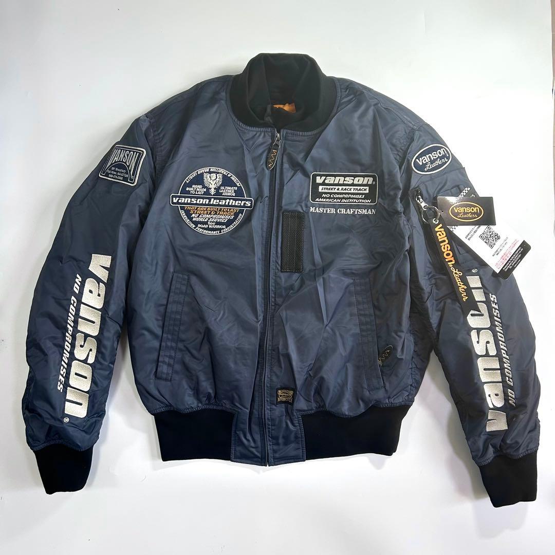 VANSON VSE25102W 販路限定 MA-1 ナイロン ジャケット L