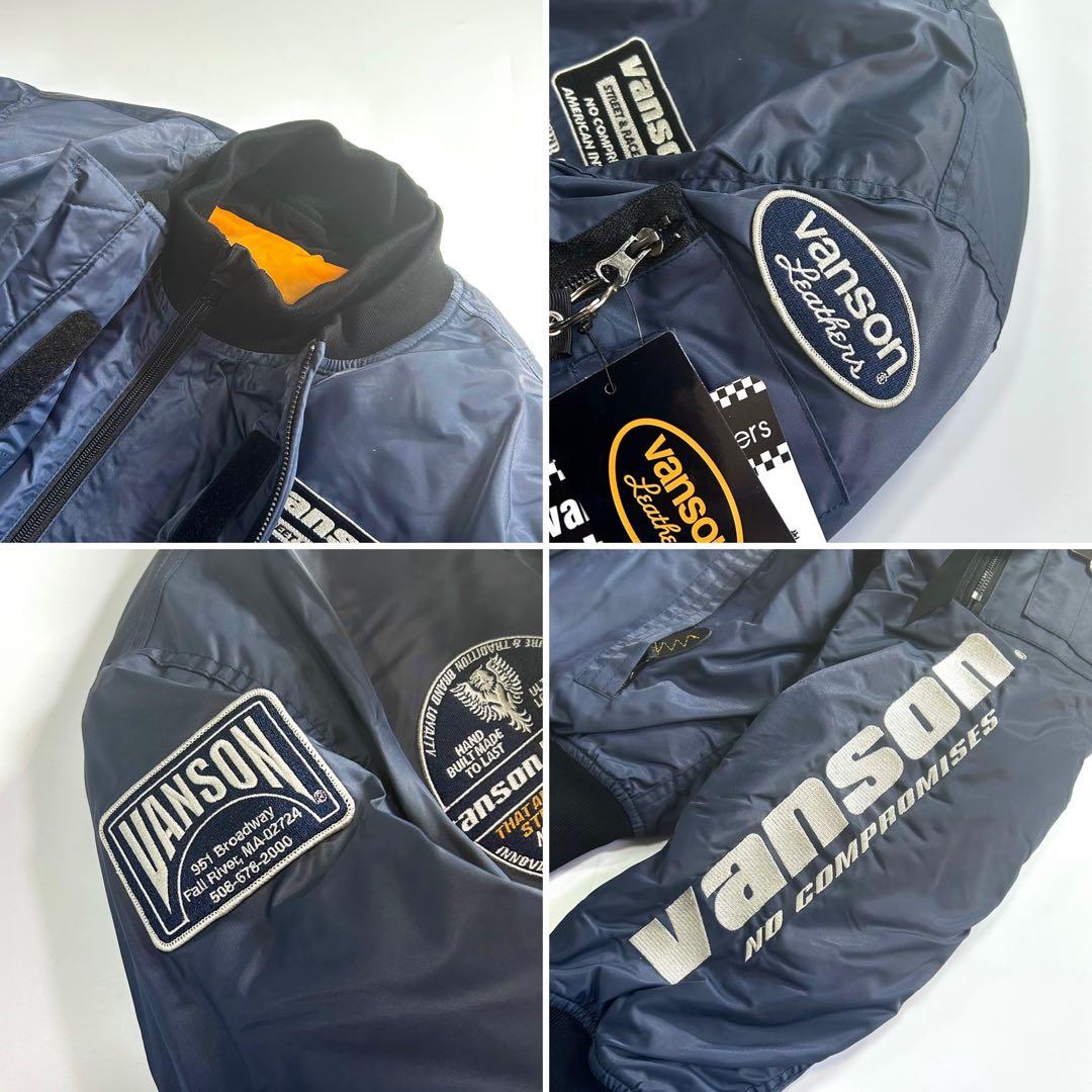 VANSON VSE25102W 販路限定 MA-1 ナイロン ジャケット L