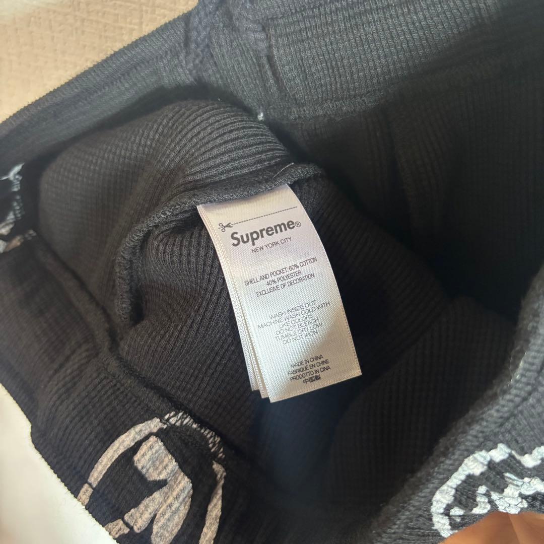 Supreme ロゴプリント ショートパンツ 黒