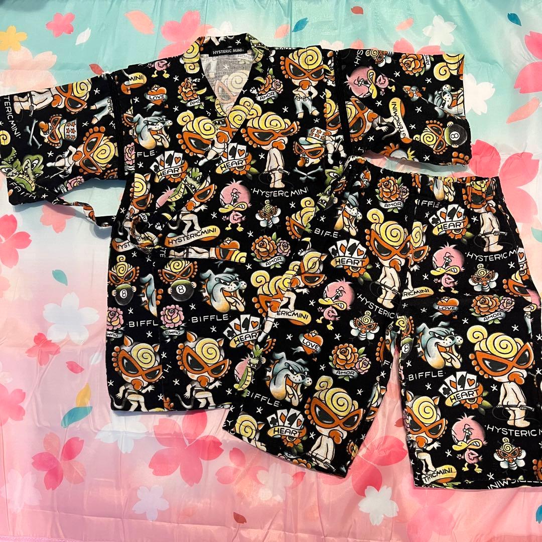 ヒスミニ tattoo柄 甚平 L