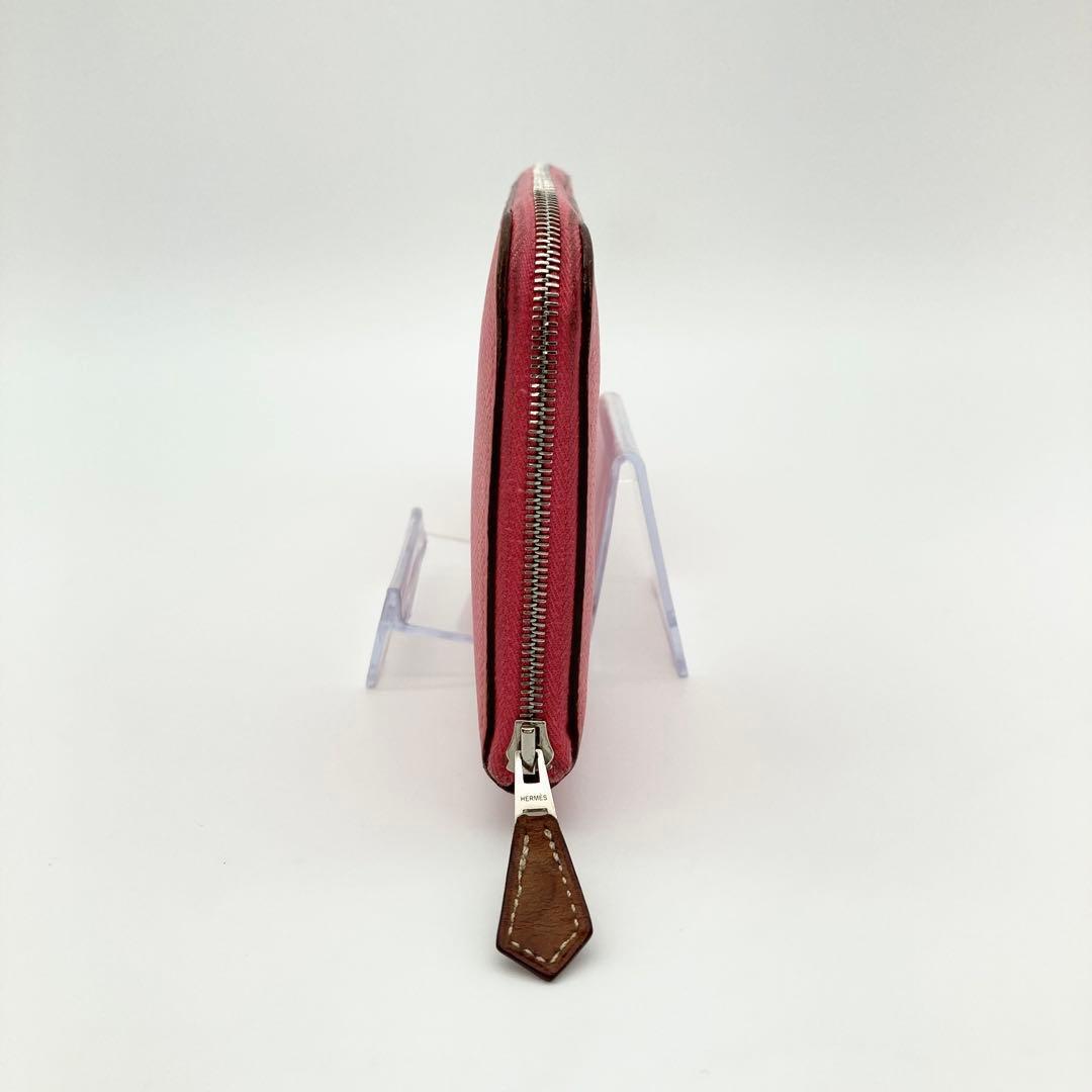 エルメス HERMÈS シルクイン 長財布 ピンク×マルチカラー 箱付き