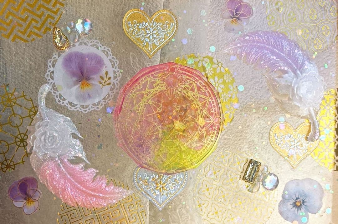 みー♡7047　開運絵画　❀魔法陣オルゴナイト絵画❀