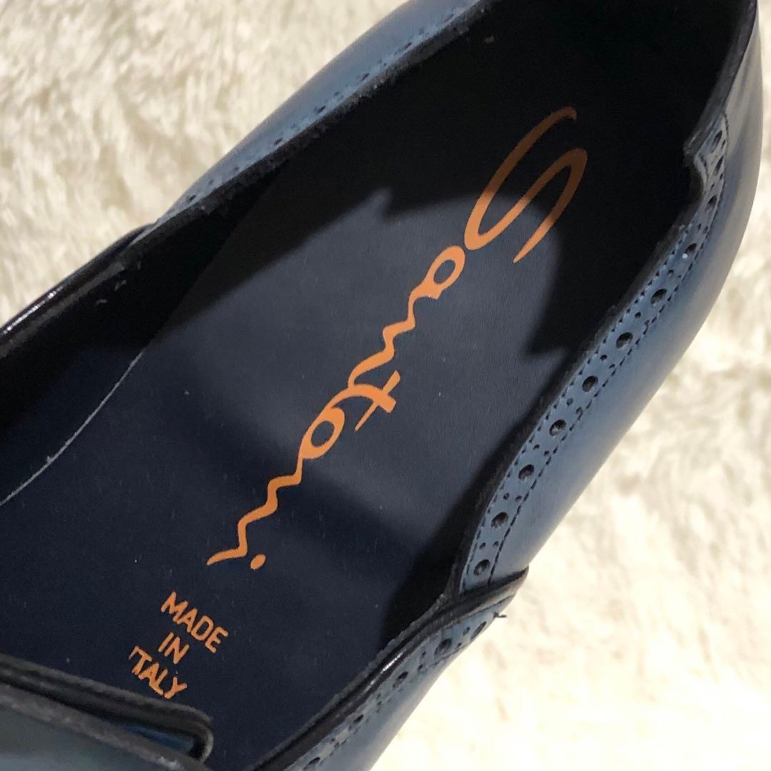 未使用✨サントーニ　ウィングチップシューズ メダリオン キルトタン　8 1/2