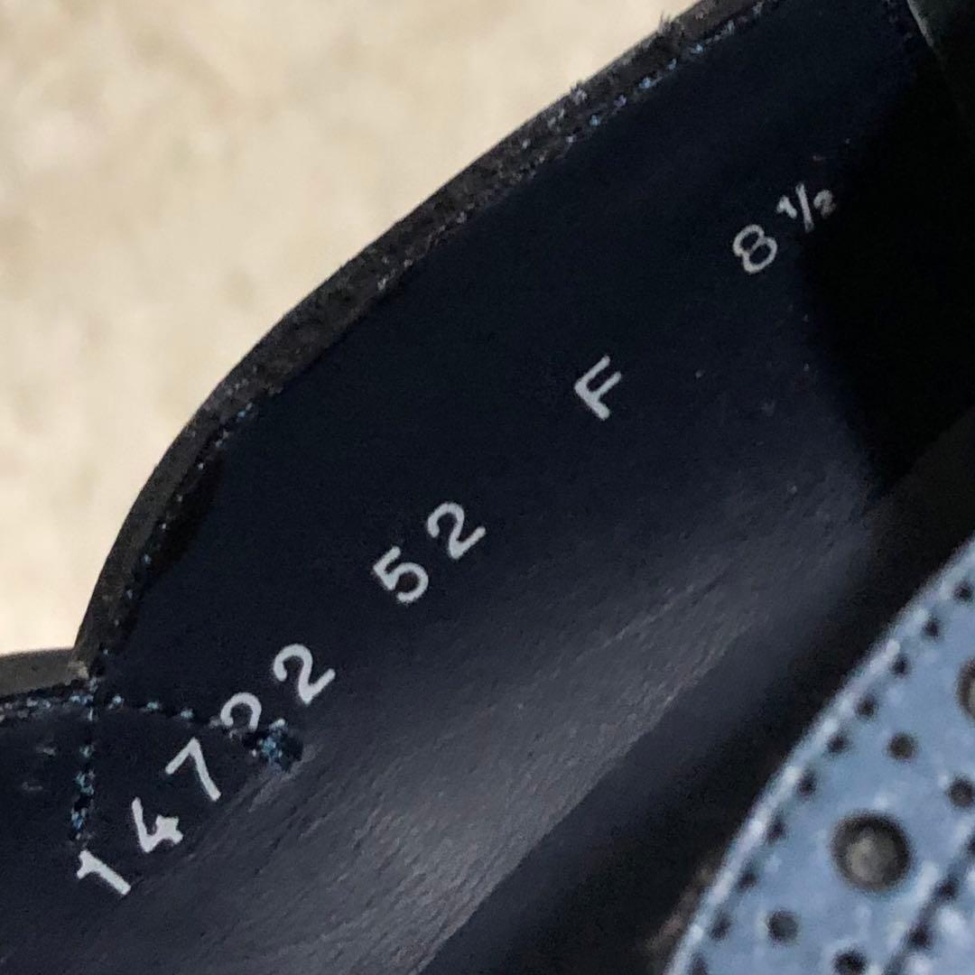 未使用✨サントーニ　ウィングチップシューズ メダリオン キルトタン　8 1/2