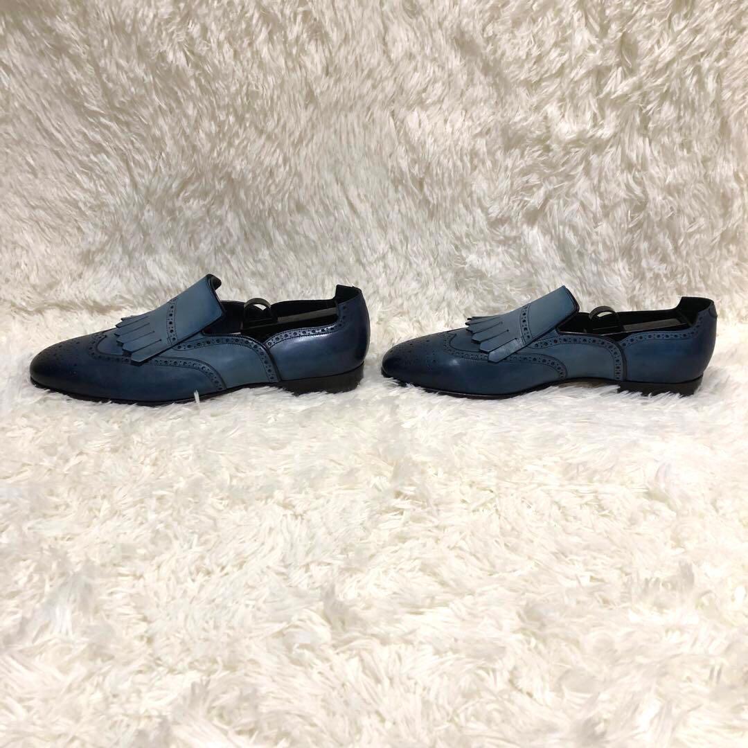 未使用✨サントーニ　ウィングチップシューズ メダリオン キルトタン　8 1/2