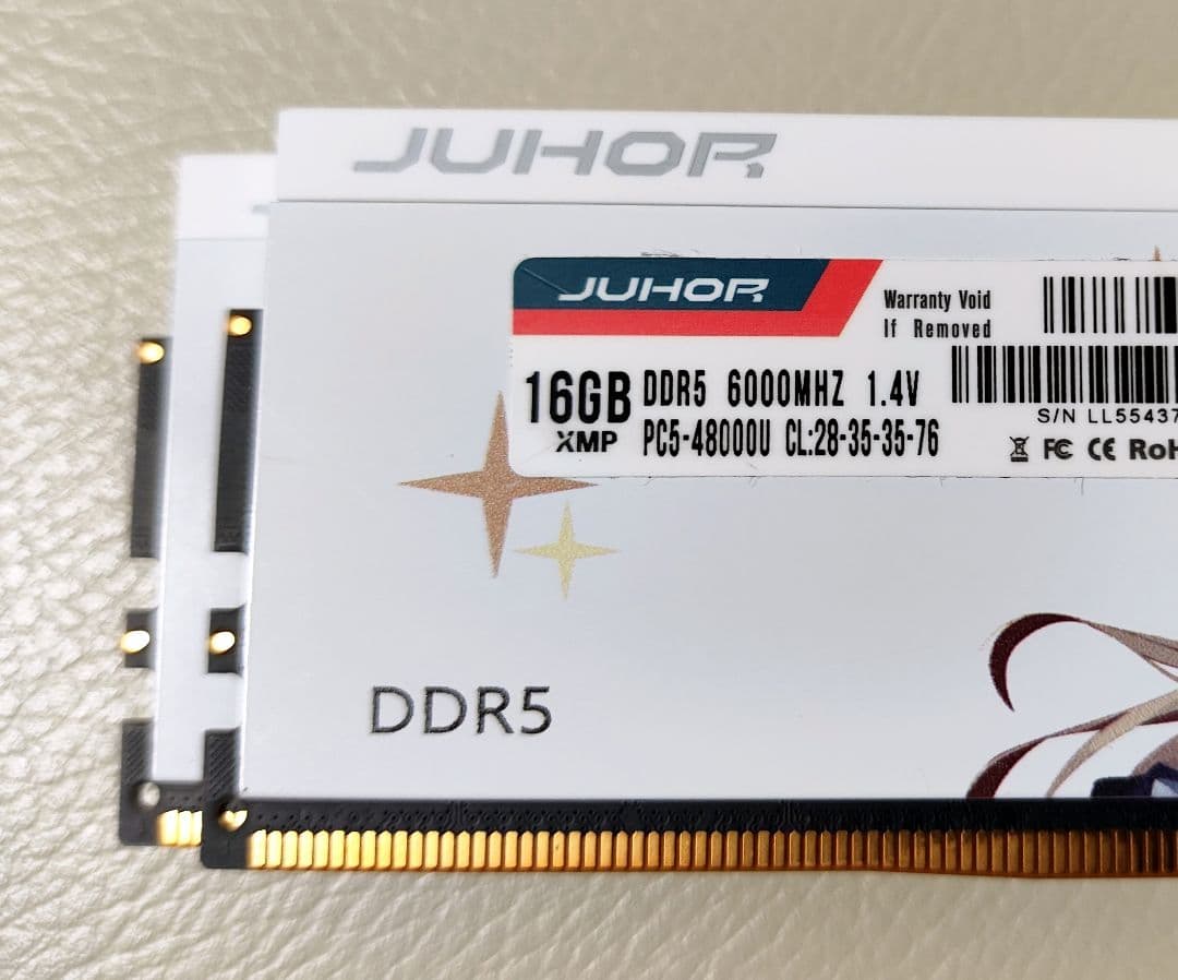 DDR5 32GB（16GB×2）6000MHz CL28 Ryzen最適