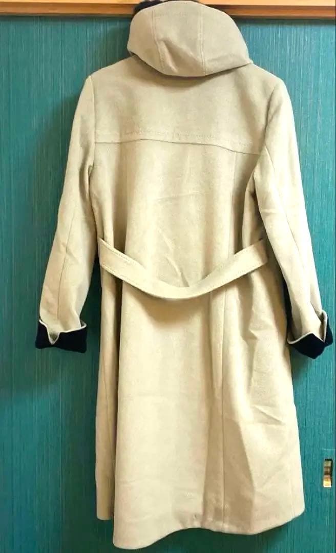 キヨコタカセ　アンゴラ60%ウール40% 美品コート　ファー付き　　9号