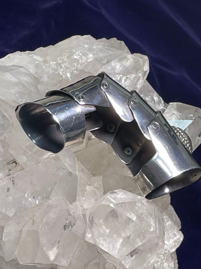 シルバー925 アーマーリング ガーネット付き刻印あり#15