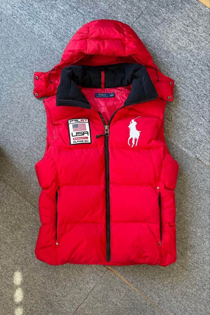 Polo by Ralph Lauren ダウンベスト ビッグポニー 赤 S