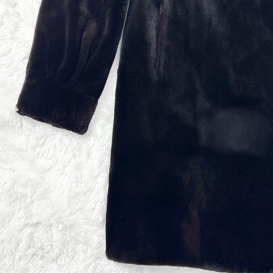 【極良品】サガミンク　SAGA MINK 毛皮コート　銀タグ　F ブラウン