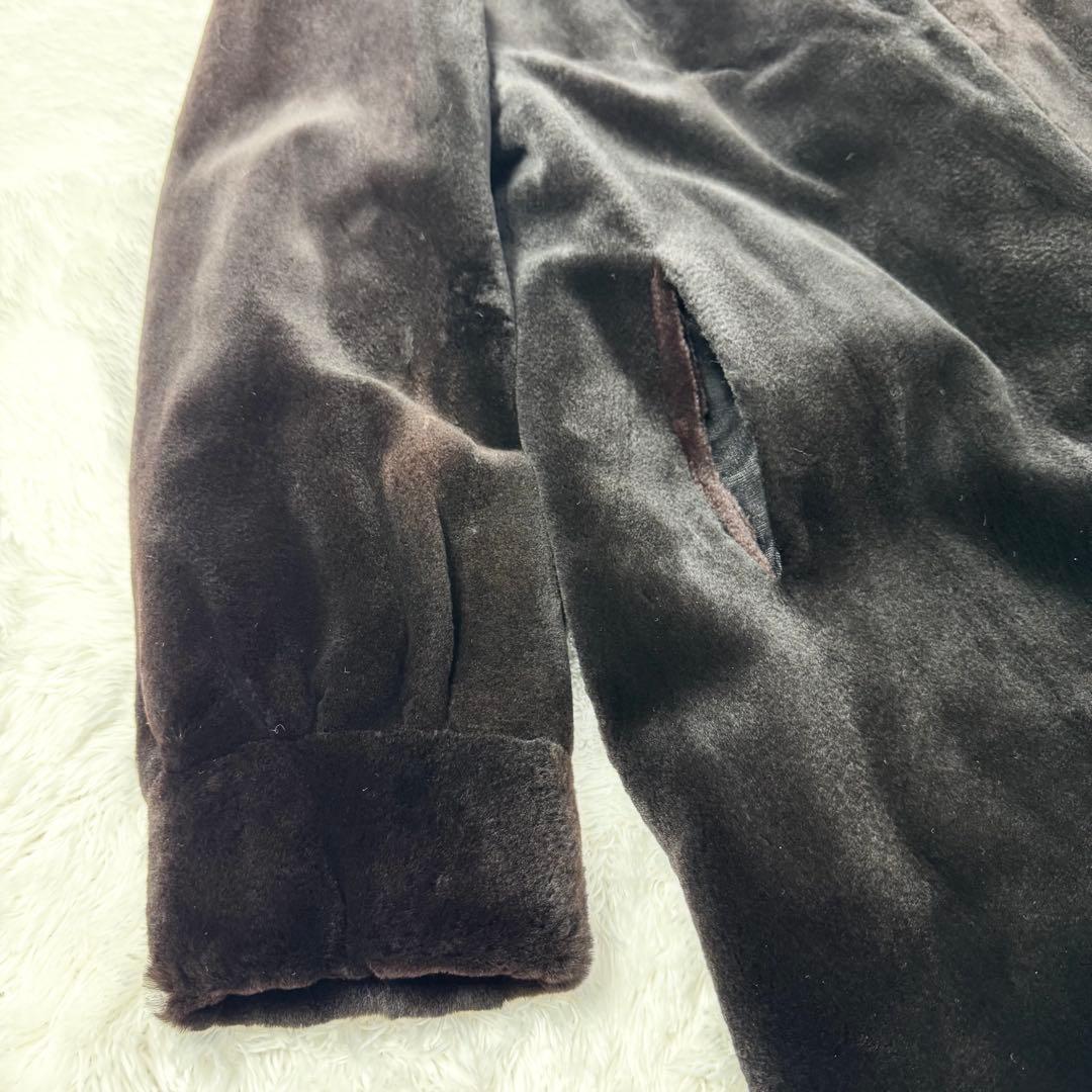 【極良品】サガミンク　SAGA MINK 毛皮コート　銀タグ　F ブラウン