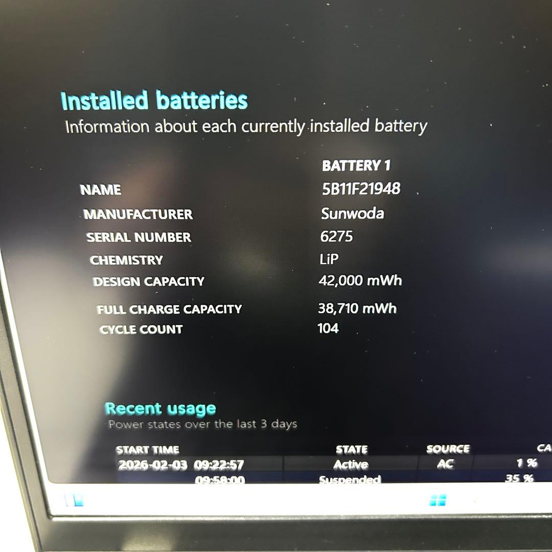 美品 Lenovo ThinkPad L15 Gen3 バッテリー良好　オフィス