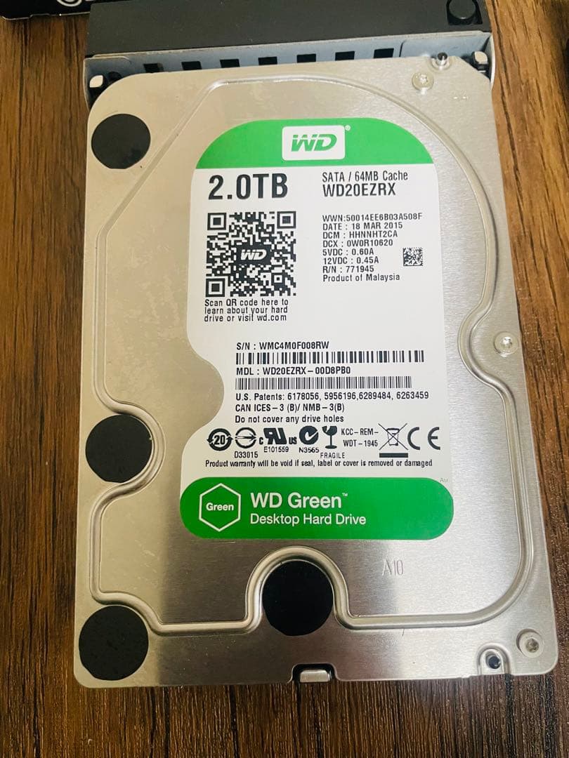 Western Digital2.0TBWD20EZRXとWD20EARSまとめ
