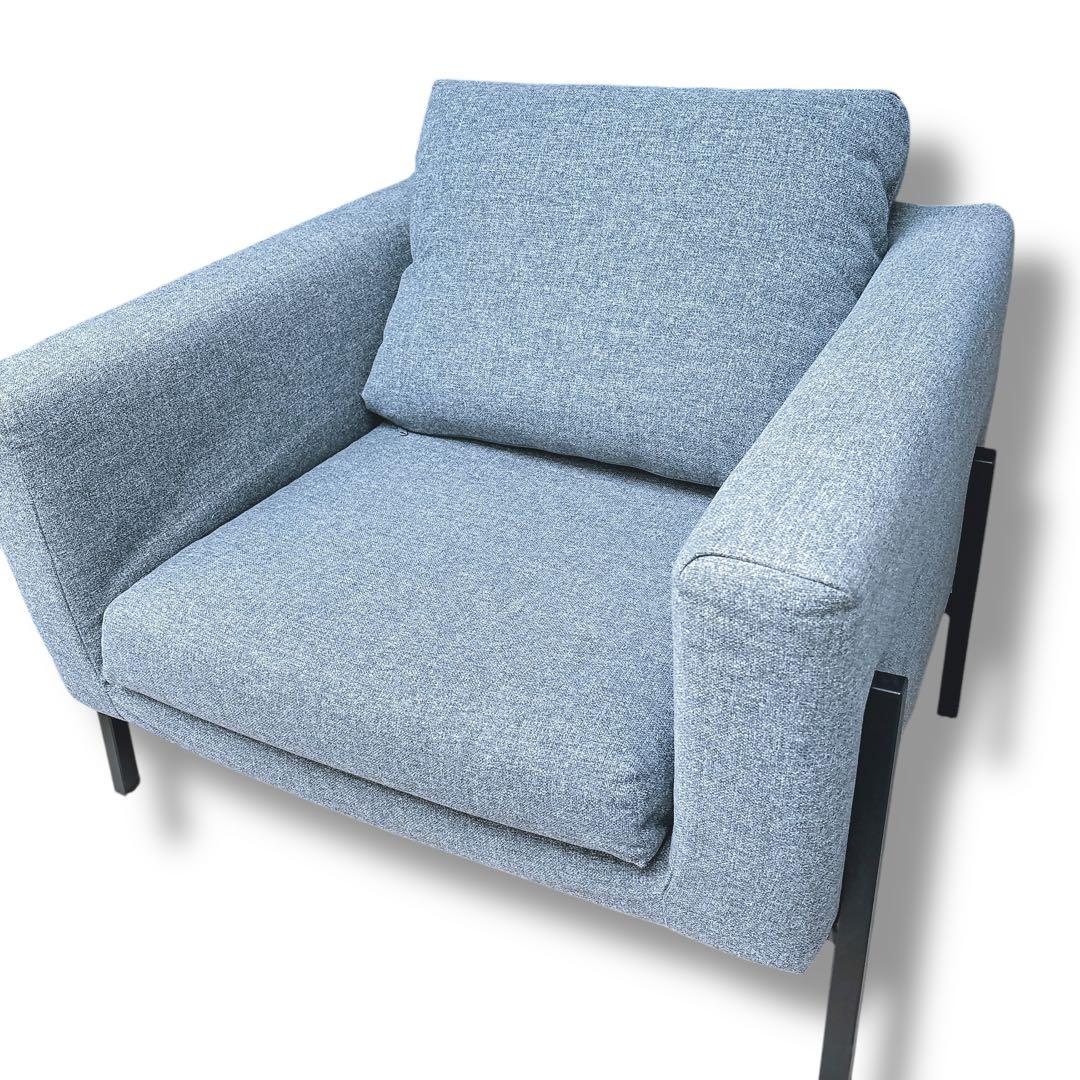 IKEA コアルプ KOARP 1人掛けソファ グレー 背面収納有り