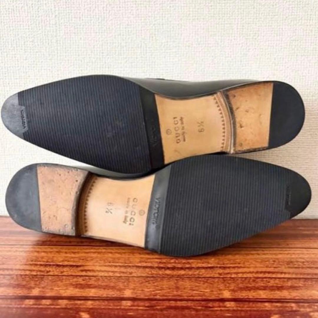 GUCCI グッチ ホースビットローファー 25.5cm メンズ ブラック 靴