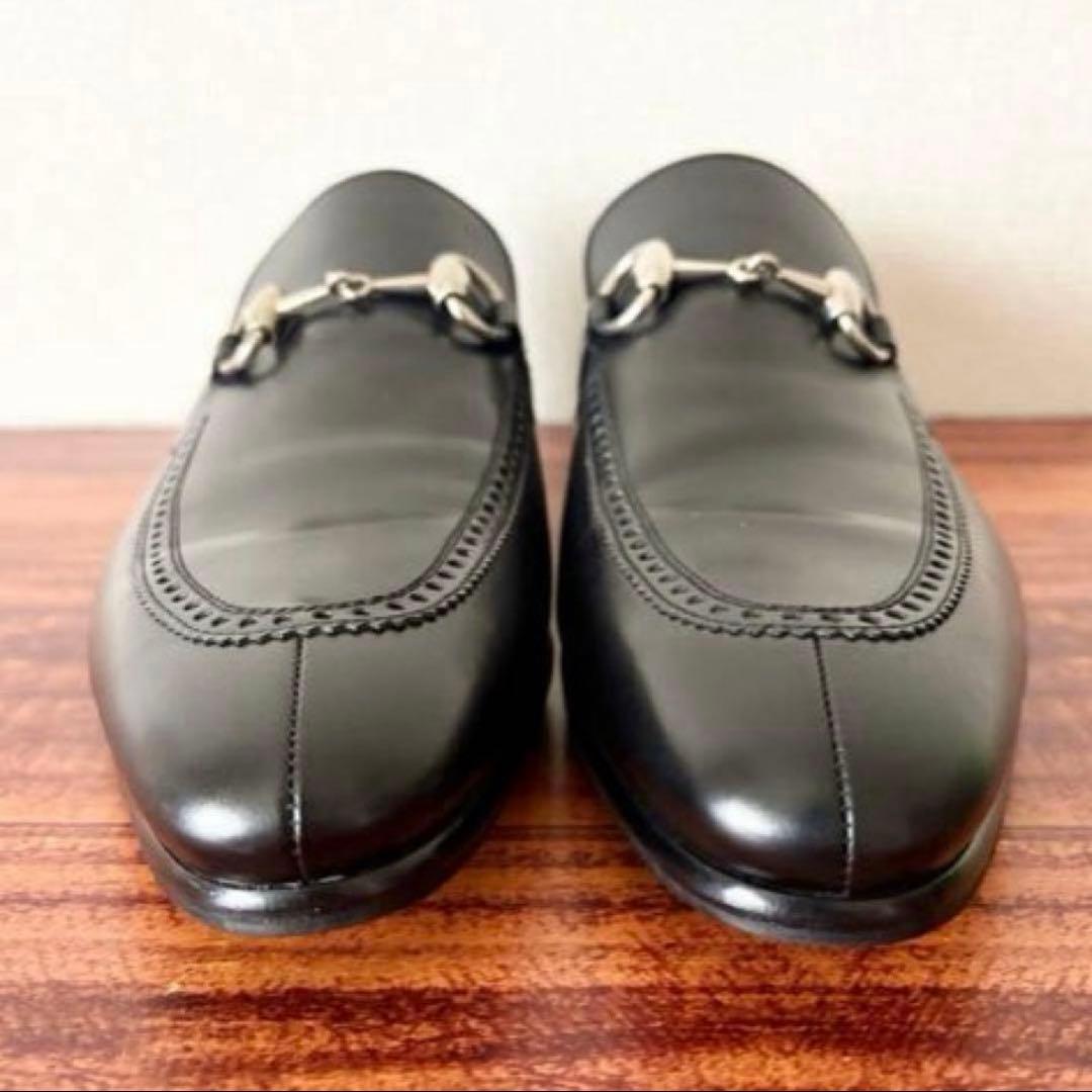 GUCCI グッチ ホースビットローファー 25.5cm メンズ ブラック 靴