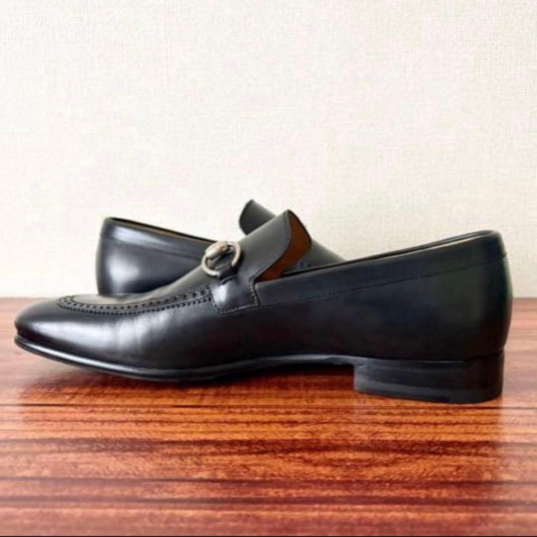 GUCCI グッチ ホースビットローファー 25.5cm メンズ ブラック 靴