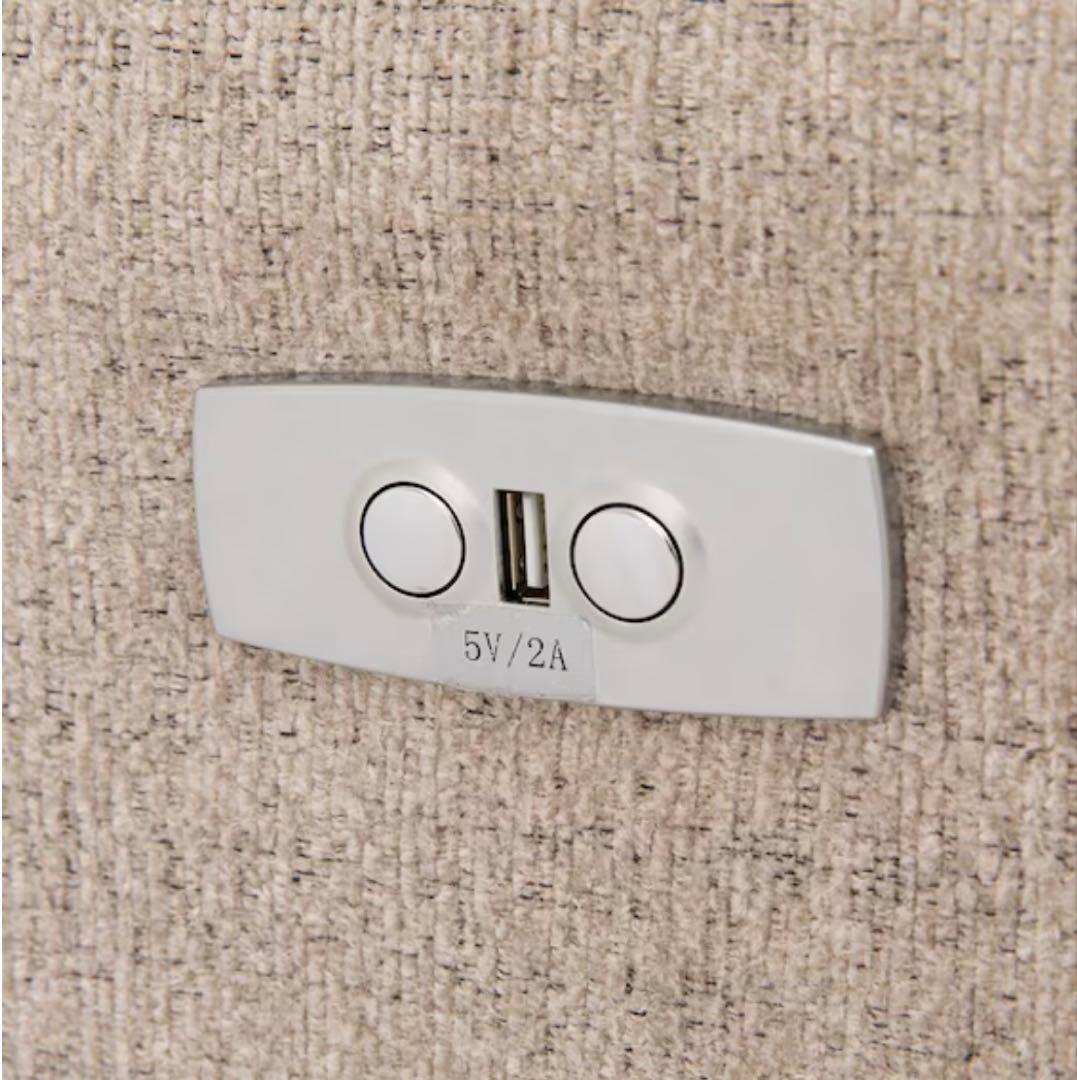 ごりしょー　ニトリ電動リクライニング ソファ　3人用布張りベージュ