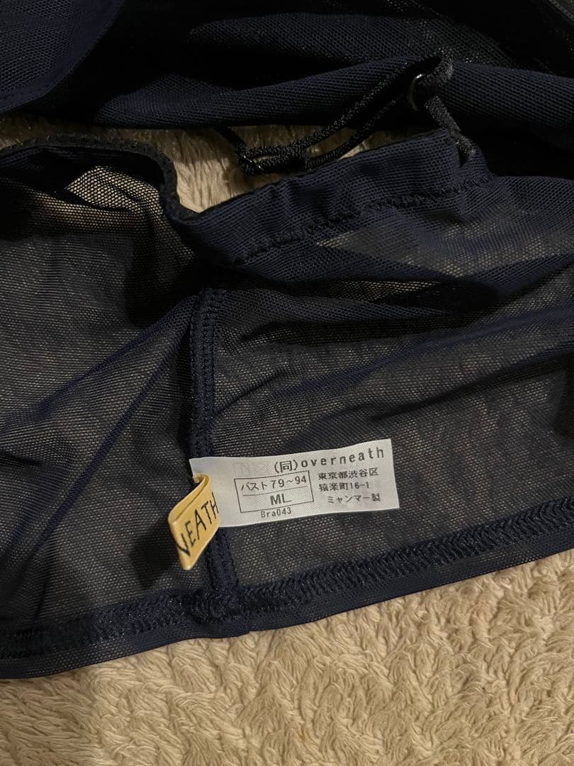 overneath レース付きキャミソール ML 黒