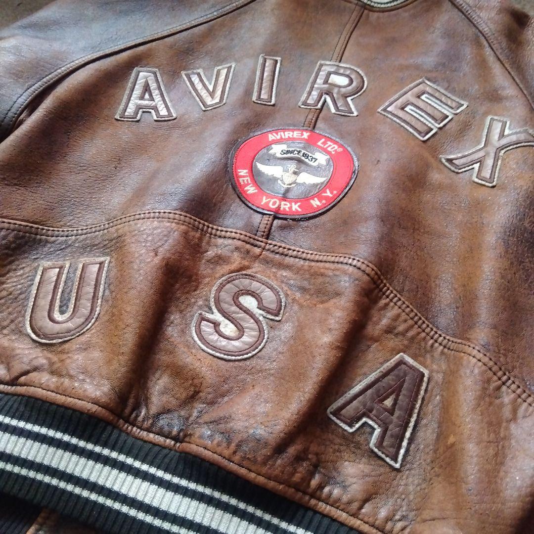 Sサイズ 90's AVIREX アヴィレックス レザー ジャケット 革ジャン