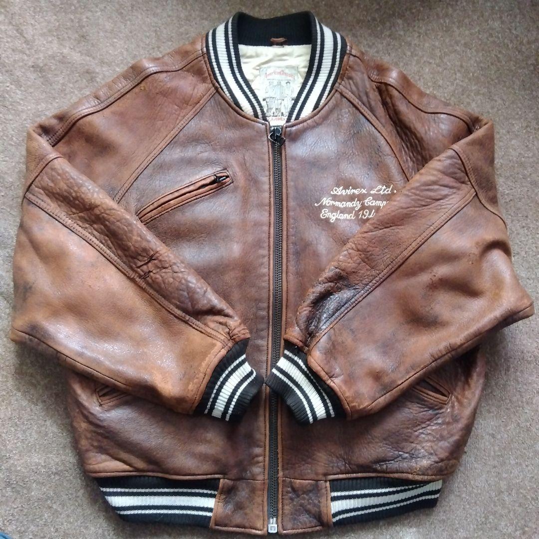 Sサイズ 90's AVIREX アヴィレックス レザー ジャケット 革ジャン