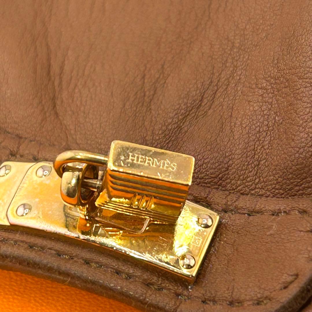 HERMES エルメス　手袋　グローブ　ケリー　ラムレザー　カシミヤ100％