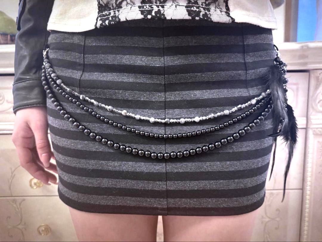 ボーダーミニスカート　stripe mini skirt