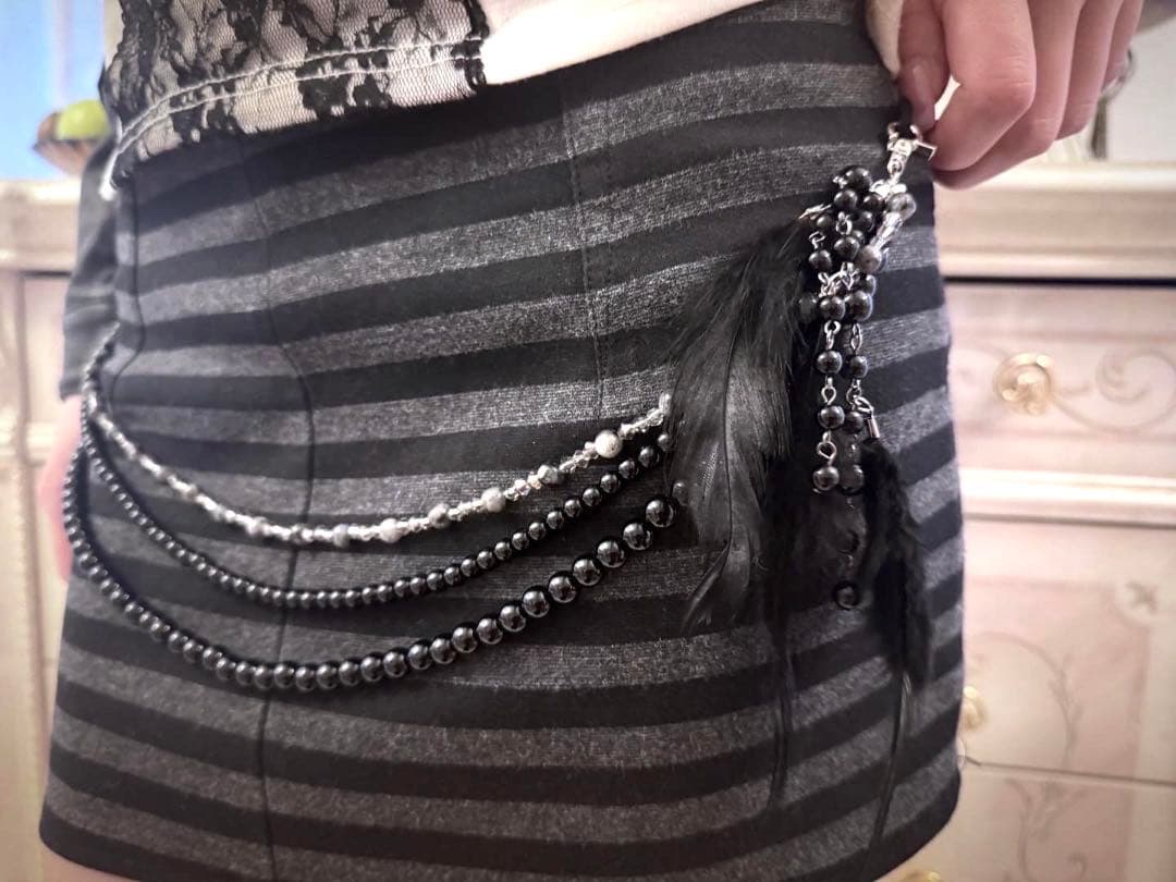 ボーダーミニスカート　stripe mini skirt