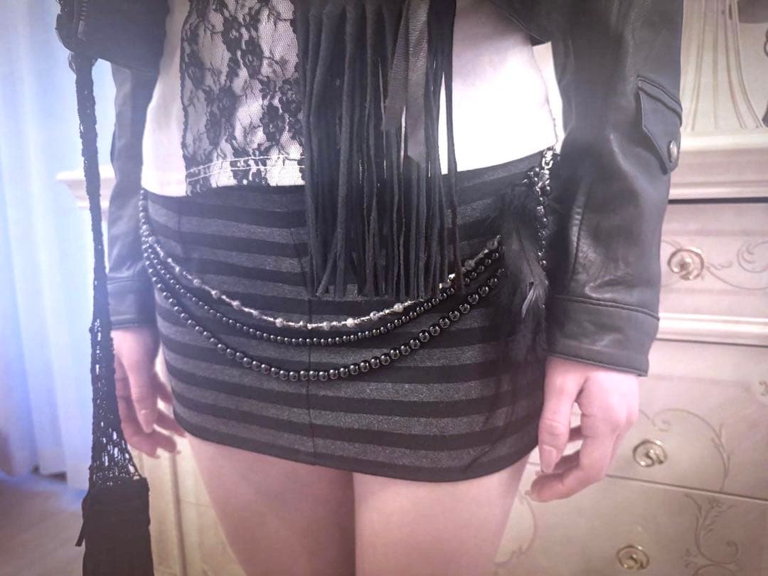 ボーダーミニスカート　stripe mini skirt