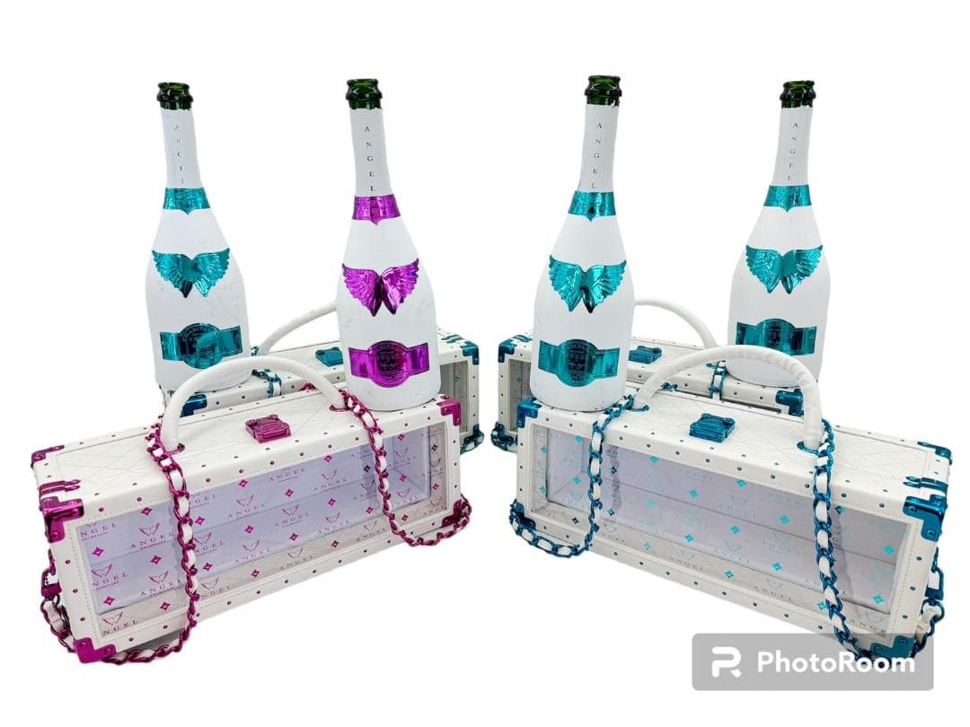 ANGEL エンジェルシャンパン バレンタイン ホワイトデー ケース×４空瓶×４